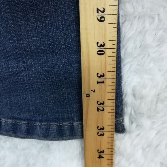 Merona Womens Jeans Boot Cut Blue Denim High Rise Medium Wash Long 12L - Picture 5 of 9